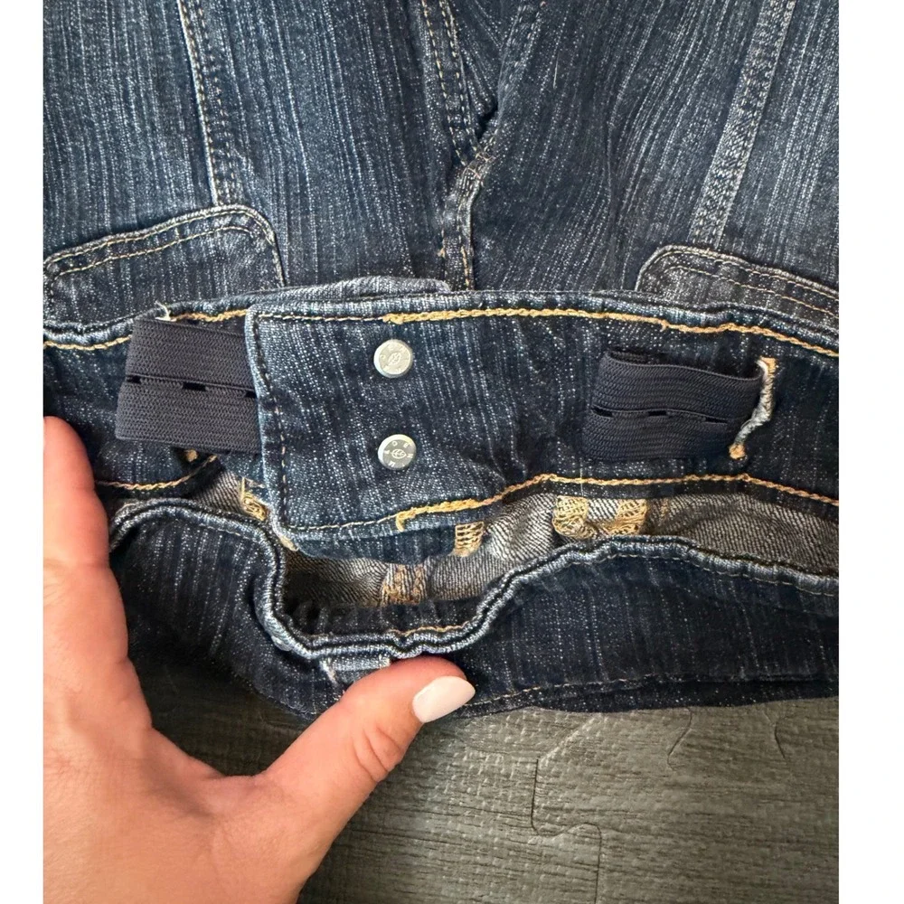 HM Girls Bootcut Low Waist Jeans Dark Wash Blue Size 8 Adjustable Waist